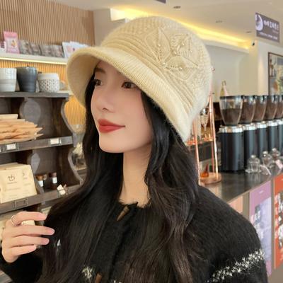 Fashion Windproof Warm Hat for Women In Winter, The Elderly Loose Outdoor Travel Knitted Hat