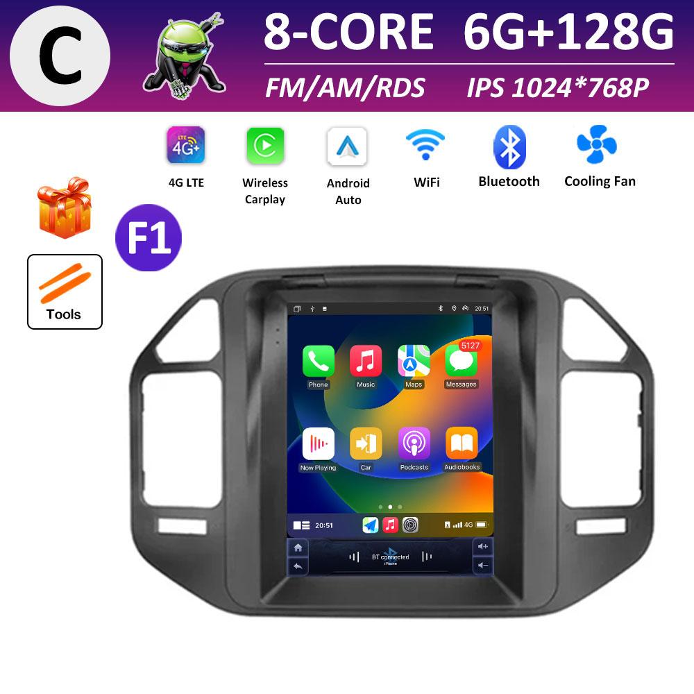For Mitsubishi Pajero 3 V60 V68 V73 1999 2000 2001 2002 - 2006 DSP Stereo Android Intelligent System Navigation GPS IPS Screen