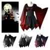Fantasia de Performance de Halloween Nova Europeia e Americana para Mulheres Vestido Renascentista Medieval Gótico Cosplay Vestido de Palco
