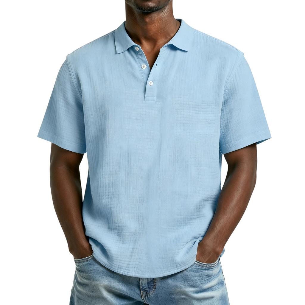 Haut pull-over à manches courtes pour hommes