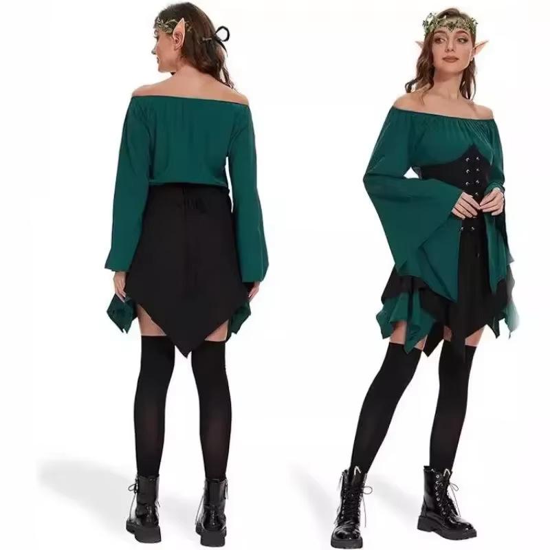 Viktorianischer weiblicher Elfenkostüm für Weihnachten & Halloween Cosplay