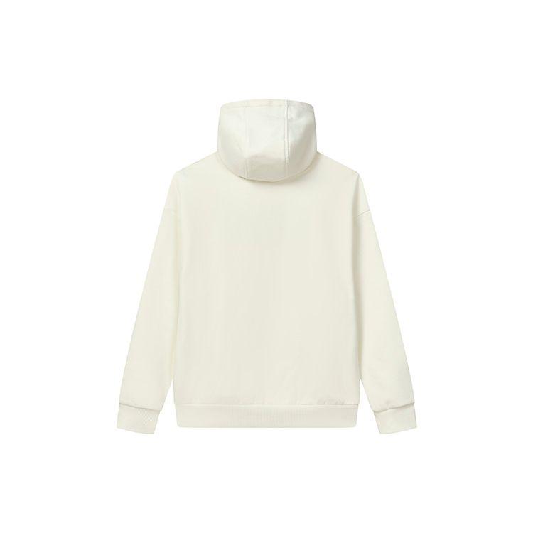 Fila Classic Loose Logo Casual Fleece Hoodie Unisex Hoodies Milk-Salt-White F51U248298F-IV