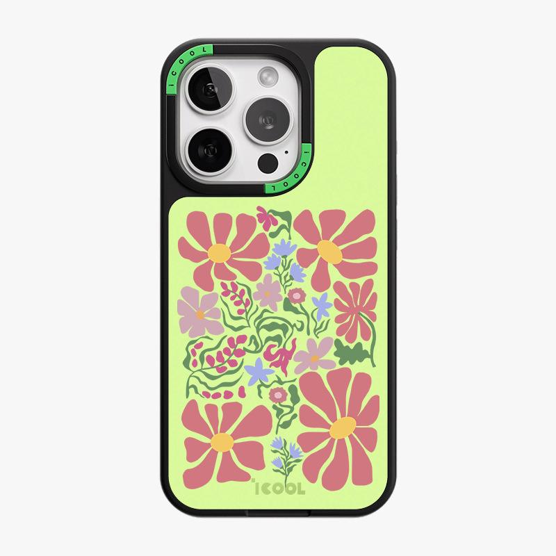 Replaceable Back Plate Mobile Phone Case Iphone15 Flower Apple 14pro Removable Magnetic Two-in-one Can Be Changed At Will