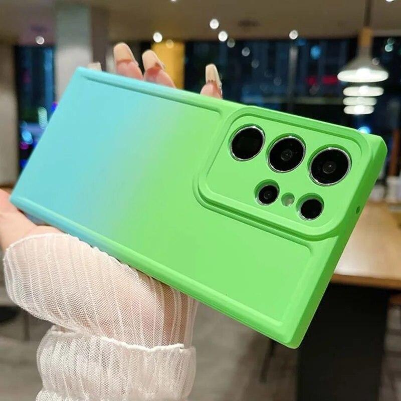 

Funda For Samsung Galaxy S23 S21 S20 Fe S22 Ultra S10 Plus Case Matte Gradient Phone Cover For Samsung Note 20 Ultra 8 9 10 Plus
