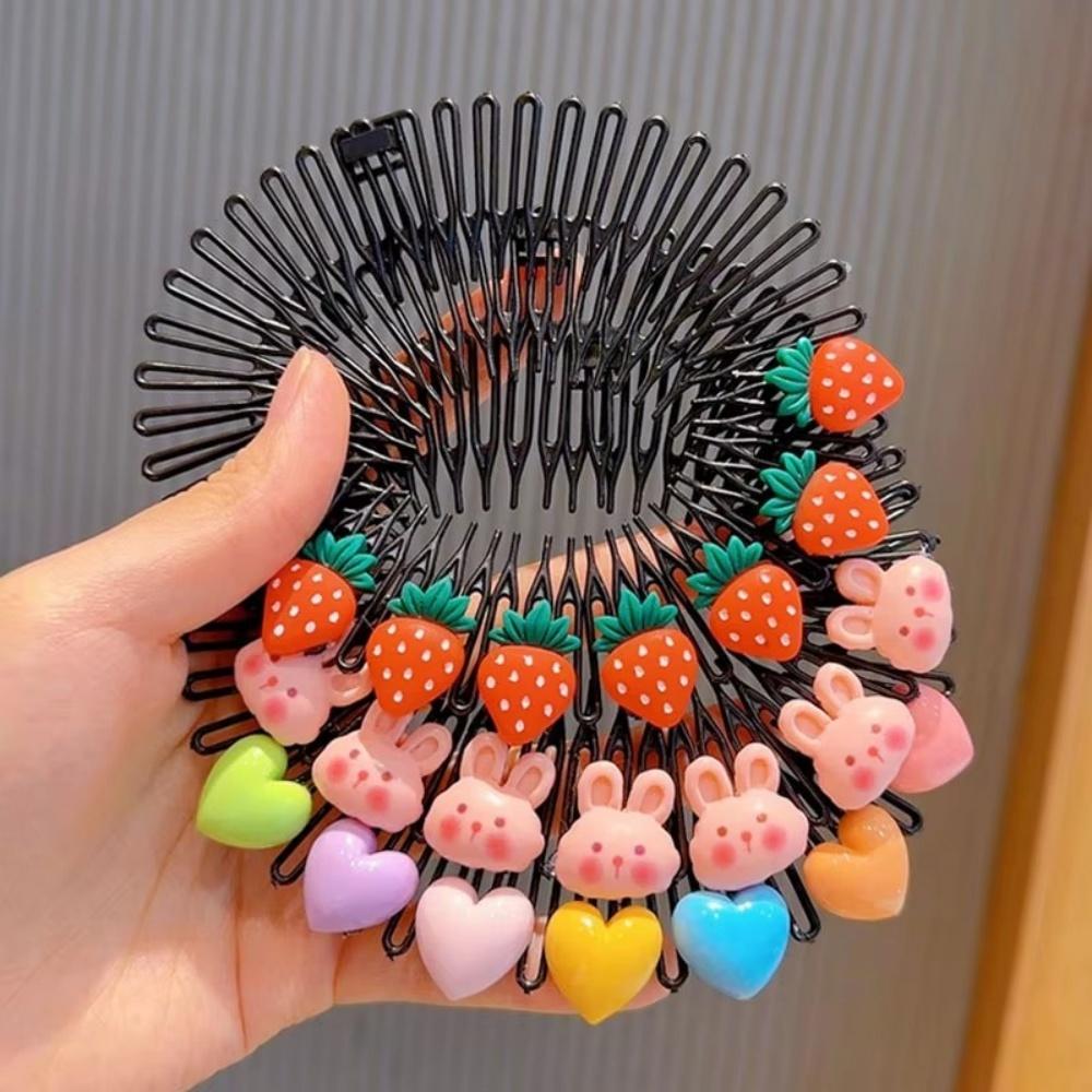 3 Pezzi Bambini Y2k Stella Colorato Pettine per Capelli Cerchietto Rotto Fermagli per Capelli Coniglietto Cuore Carino Copricapo Principessa Ragazze Accessori per Capelli