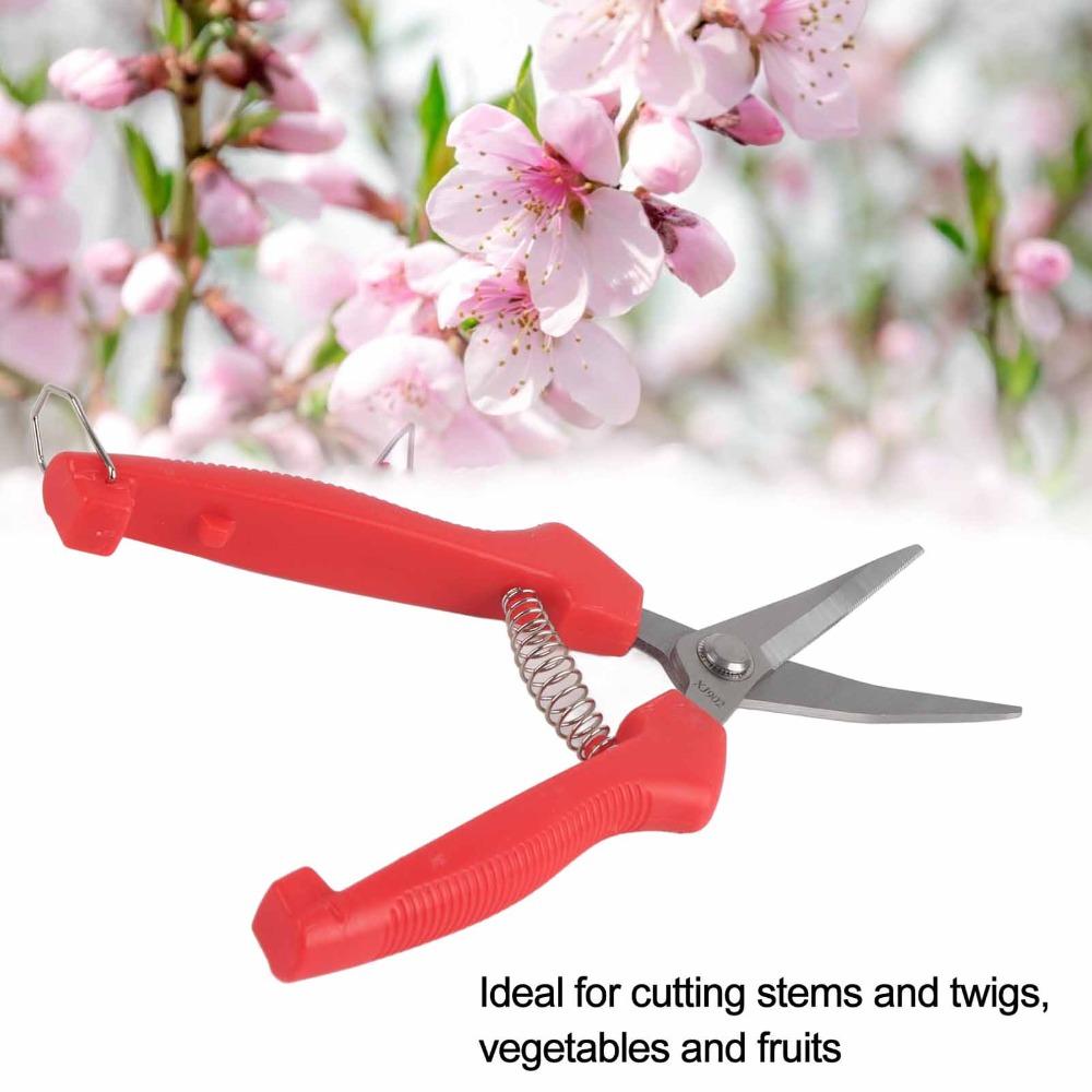 2PCS Straight Blade Pruning Shears Red Trimming Scissors Durable Garden Scissors