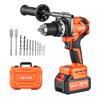 VEVOR Trapano Percussore 20V 1/2 poll. 24000 IPM Senza Spazzole a Batteria Kit Trapano a Percussione, per Forare Legno Metallo Avvitare