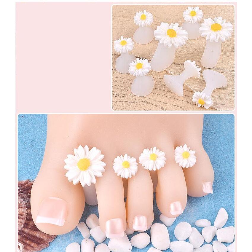 

8 шт./упак. мягкий силиконовый разделитель пальцев ног инструмент для дизайна ногтей Дейзи Стразы в форме сердца