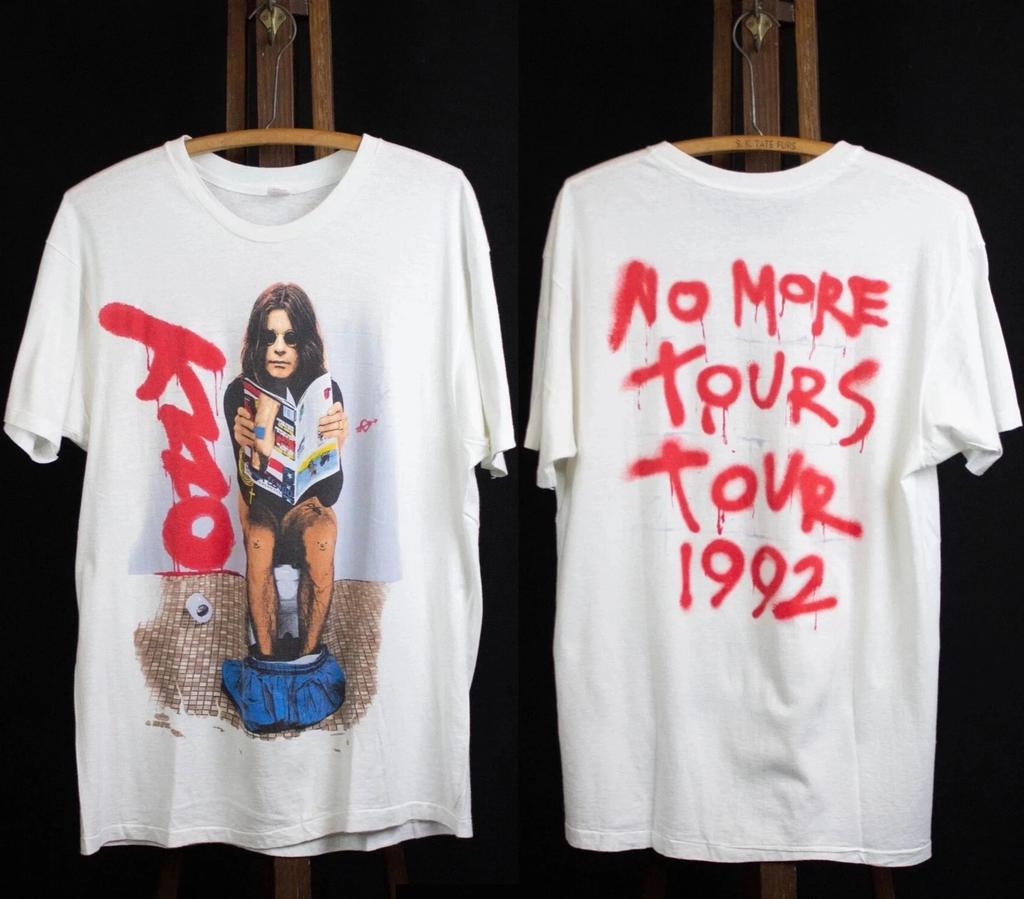 Vintage 1992 Ozzy Osbourne No More Tours Toilet shirt