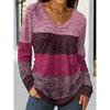 GMXIA Women's Fashion V-Neck Long Sleeve Autumn Winter Casual Blouses & Shirts