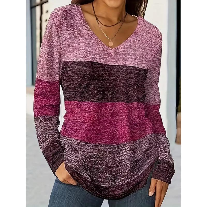 GMXIA Women's Fashion V-Neck Long Sleeve Autumn Winter Casual Blouses & Shirts