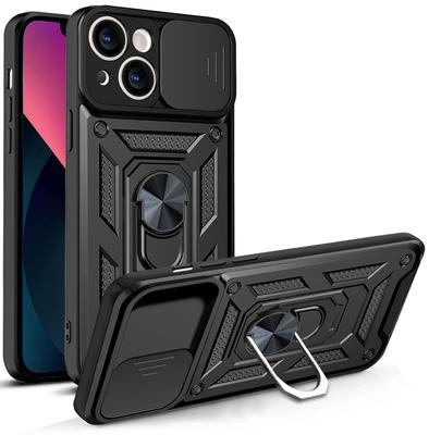 For iPhone 13 Case iPhone 14 Pro Cover iPhone 13 Pro MAX Magnetic Ring Holder Armor Phone Case Slide Camera Protect Back Cover