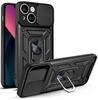 For iPhone 13 Case iPhone 14 Pro Cover iPhone 13 Pro MAX Magnetic Ring Holder Armor Phone Case Slide Camera Protect Back Cover
