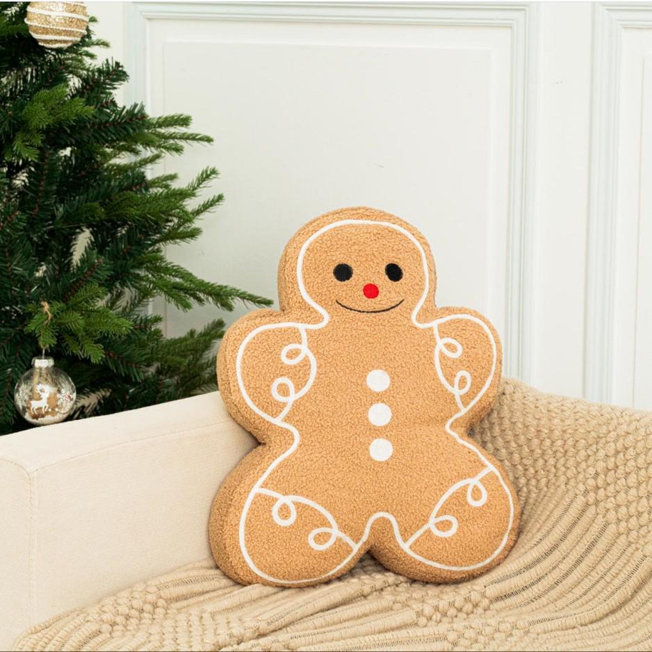 Christmas Gingerbread Man Doll Pillow Ornament