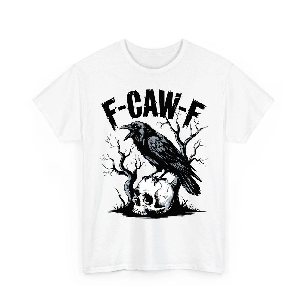 Black Bird Black Crow F Caw F Funny Skull Scary Unisex 100% Cotton T-shirt Mens Tees Top