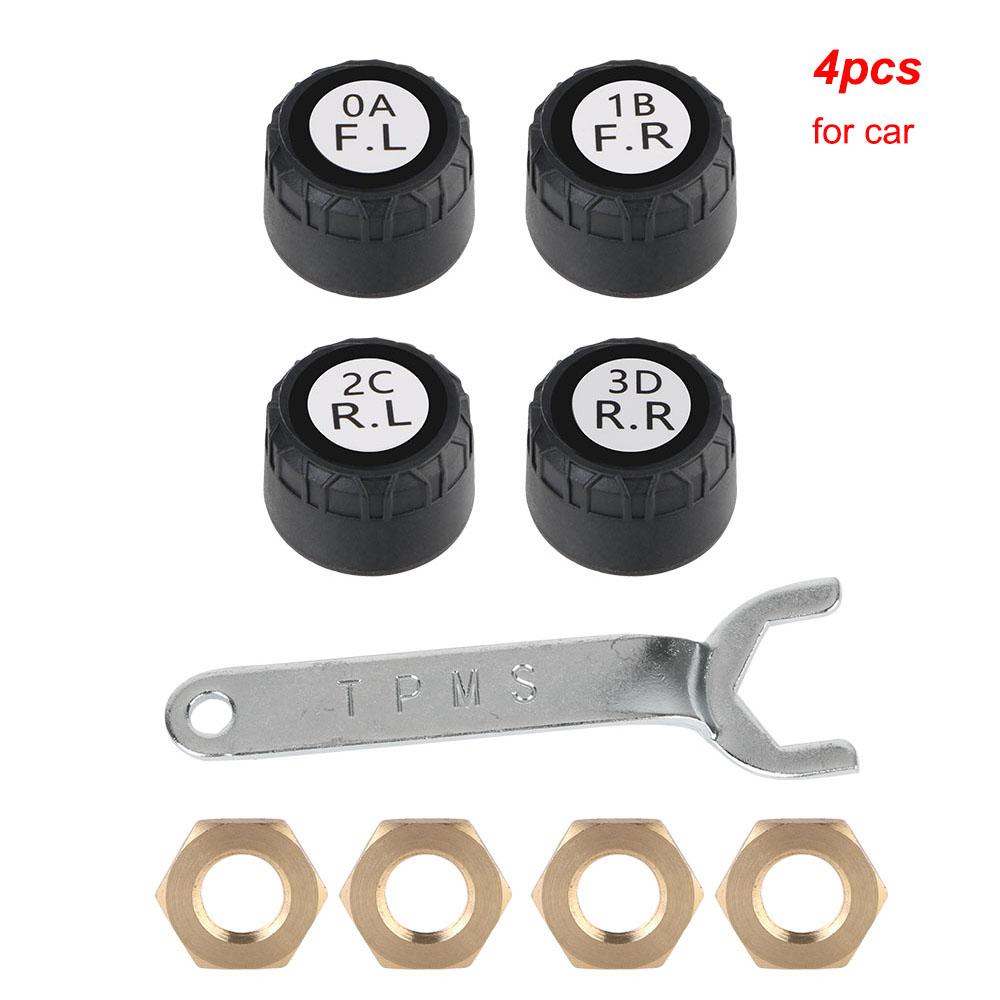 Car TPMS Tire Pressure Monitoring System Car Motorcycle 2/4PCS External Alarm Tire Pressure Sensors Bluetooth APP Phone Display