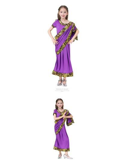 Indian Princess Bollywood Cosplay Costume for Girls - Masquerade & Stage Performance Outfit
