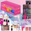 Popfeel Rosa Kosmetikbehälter Professionelles Full-Face-Make-up-Set Komplette Kosmetik-Kollektion Lidschatten-Palette Lippenstift Foundation Kosmetik-Geschenkbox für Frauen
