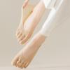 5 Pairs Women's Toe Separated Invisible Socks Breathable Cotton Silicone Grip Antislip Low Cut No Show Design Hosiery