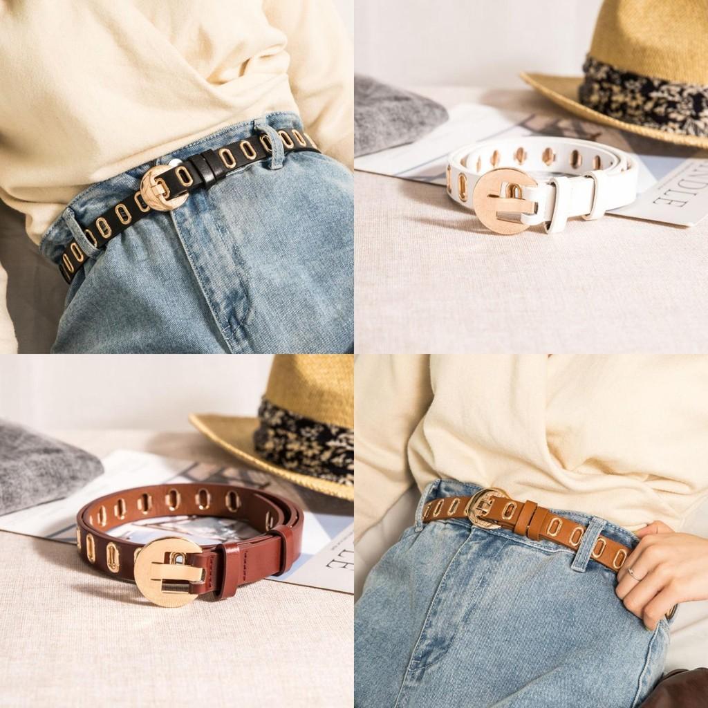 Stylish Metal Hollow Women's Belt For Students Fashionable Casual Denim Accessory