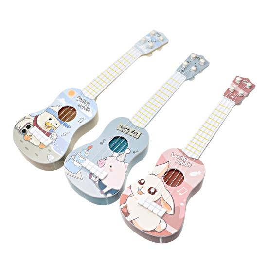 Kinder Ukulele Spielzeug Mini Pädagogisches Musikspielzeug für Kleinkinder Vorschulkinder Kunststoff Musikinstrument mit Ton für Frühes Lernen Und Spaß im Freien