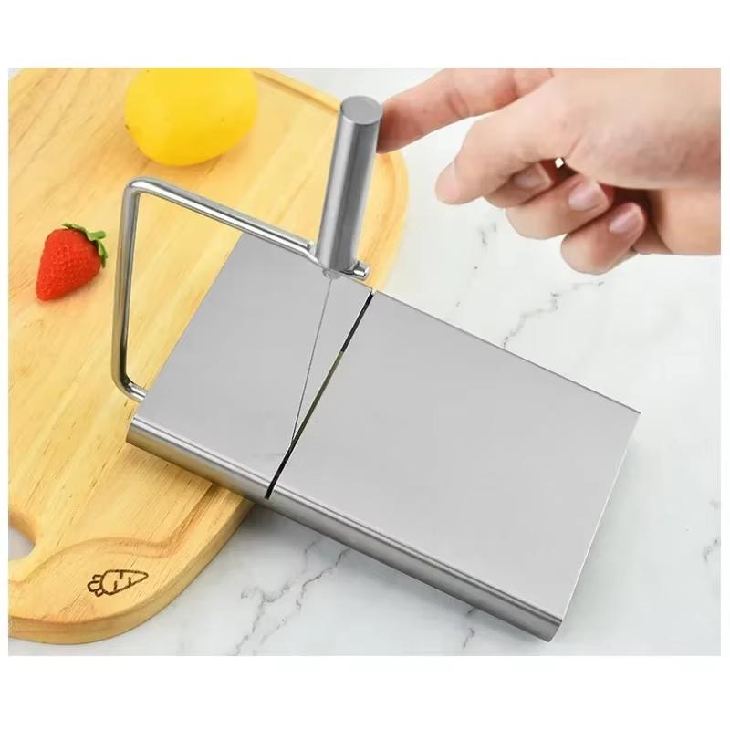 Cheese Slicers with Wire Cheese Cutters for Block Cheese with 5 Replacement Wires for Hard Cheese Butter Kitchen Tools