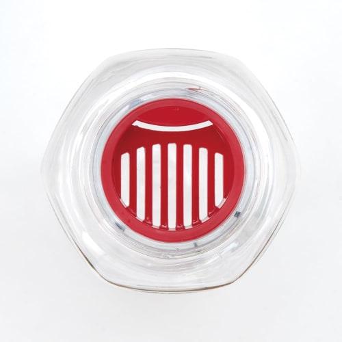 Skater Easy-to-Grip Hexagonal Plastic Water Bottle, 350ml, Blow-Drop, for Adults and Kids, Direct Drinking, Transparent, Lightweight, Children's Clear