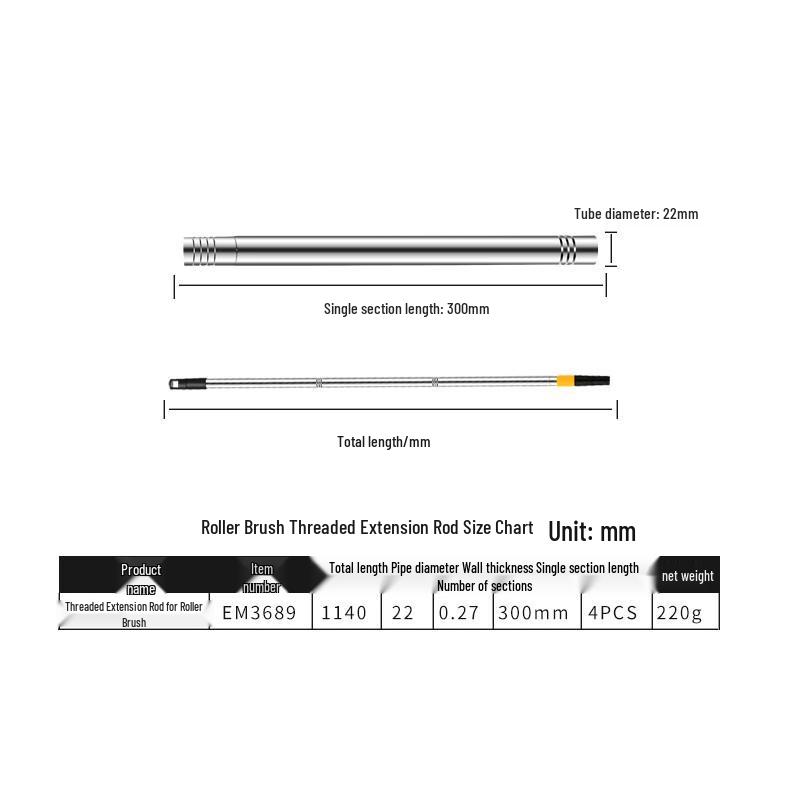 Kraftwerk Telescopic Roller Brush Extension Pole