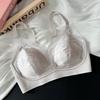 Silky Satin Mesh Invisible Push Up Gathered Wireless Bra For Women