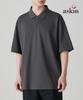Musinsa Standard [Cooltandard] Oversized Pique Polo Shirt [Gunmetal]