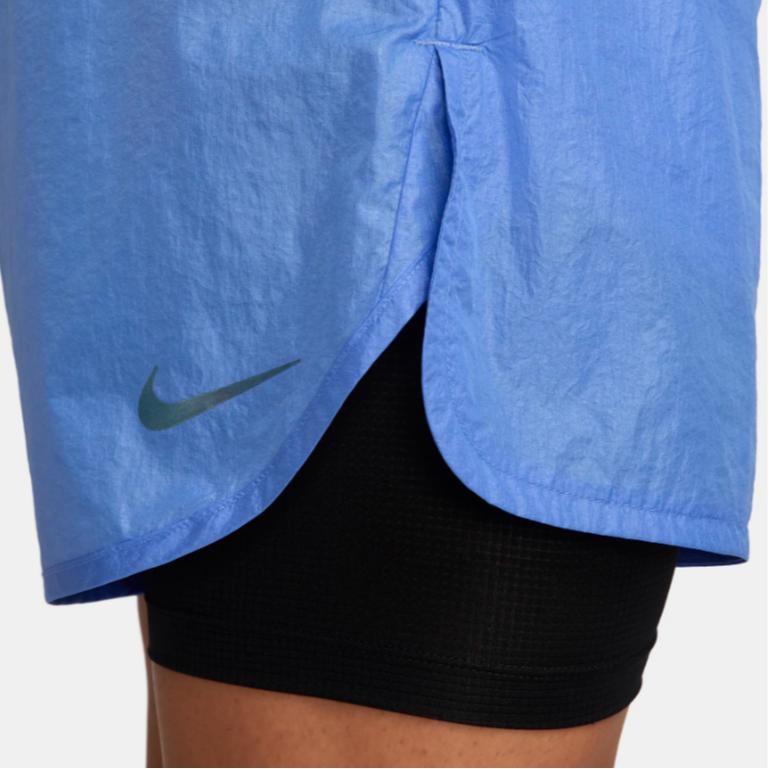 Nike 7" 2-In-1 Running Shorts Solid Color Drawstring Two-Layer Side Split Casual Shorts Men Shorts Blue FB8544-450