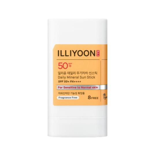 ILLIYOON Daily Vegan Mineral Sun Stick SPF50+ Low Irritation Physical Sunscreen 20g