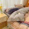 Thickened Four-piece Cotton Bedding Four-piece Cotton Single and Double Quilt Cover Three-piece Dormitory