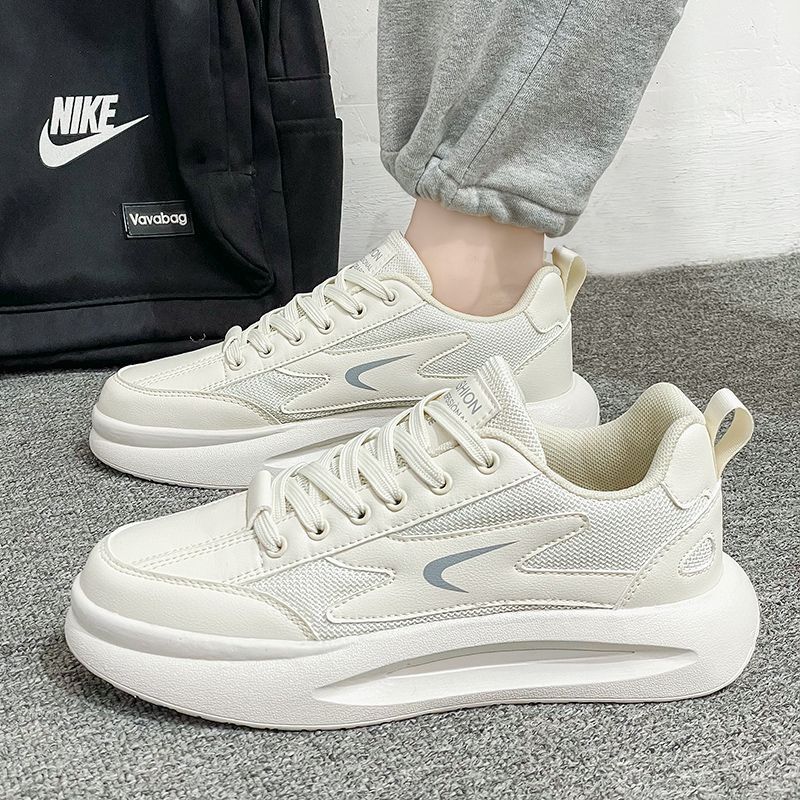 Summer Men'S Shoes New Breathable Mesh Shoes Canvas Shoes Boys Korean Version Versatile Little White Shoes Platform Sports Board Shoes Trendy Shoes