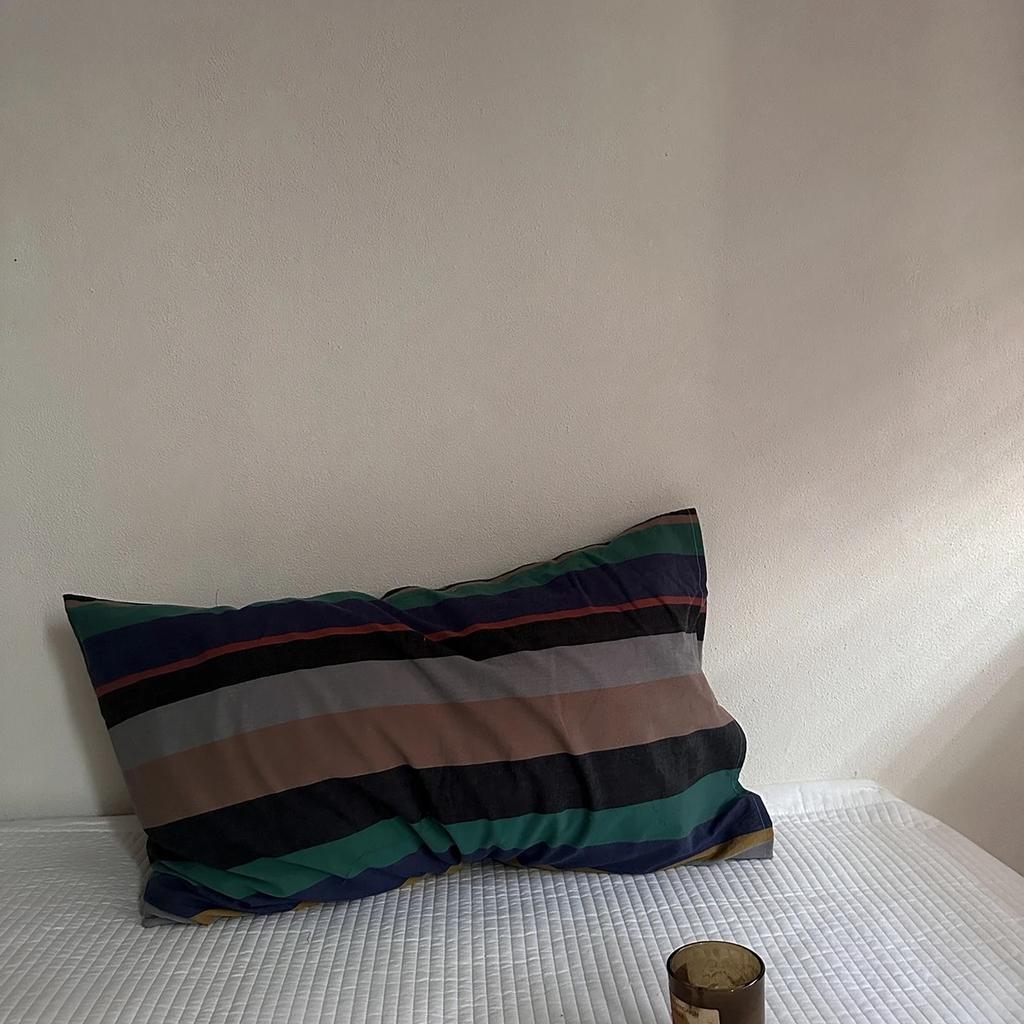 Blue Red White Classic Striped Pillowcase Pillow Cover Peach Skin Rectangular Bed Pillow Cover Modern Bedroom Bedding Decor 1 Pc
