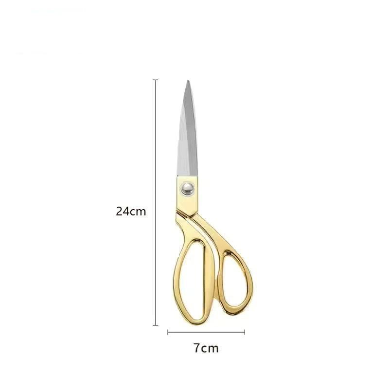Gold-Plated Zinc Alloy Tailor Scissors - Stainless Steel for Clothing and Festive Ribbon Cutting