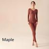 Set de lenjerie termică pentru femei, cu mânecă lungă, cu fundul de sus, fără sudură, pantaloni lungi, foarte elastic, de toamnă și iarnă, set termic pentru femei