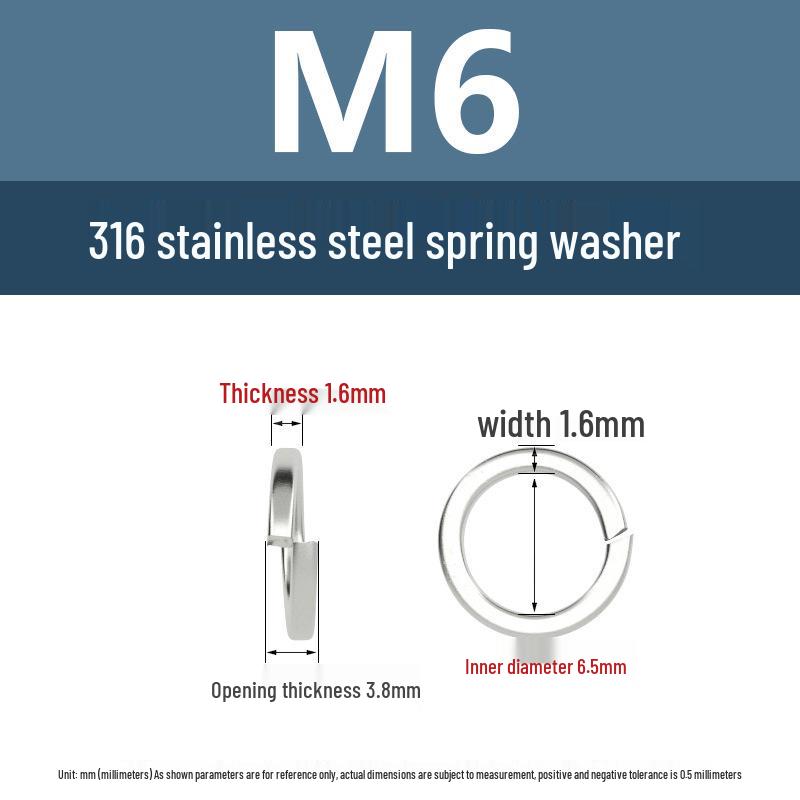 316 Stainless Steel M4-M16 Lock & Flat Spring Washers