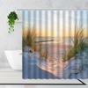 Zen Bamboo Forest Shower Curtain Summer Forest Jungle Waterfall Rock Nature Scenery Bath Curtains Set Green Landscape Bathroom