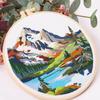 Harimau 4P in Beginner Embroidery Kit,Floral Plant Pattern,Cross Stitch Kits, Including Stamped Embroidery Cloth with 2 Embroidery Hoops, Color