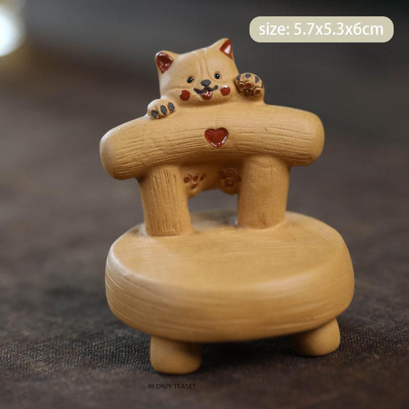 

Исинская фиолетовая глина Чайный питомец Креативная ручная работа Модель стула Украшения Настольные украшения Поделки Китайский набор для чая Zisha Украшение