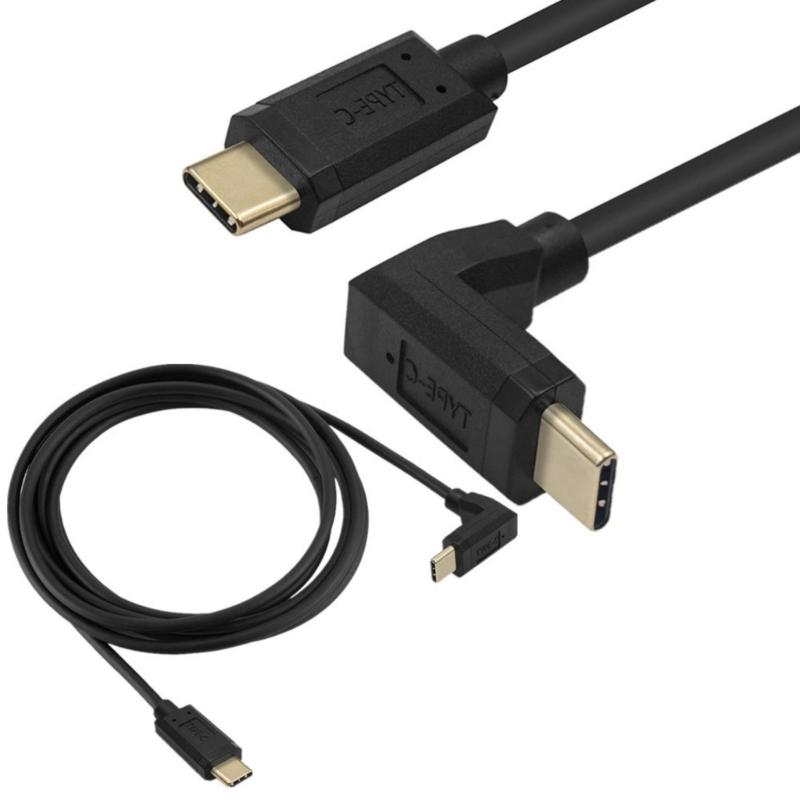 90 Degree Angle Type C Cable Charging Wire Long Fast Charging 10Gbps Data Transfer Cord for Phone Tablet Laptop