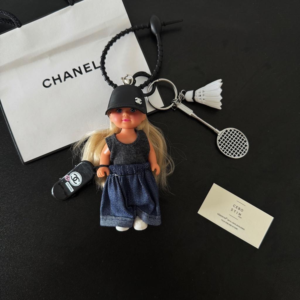 Creative DIY Imitation Vinyl Doll Trendy Girl Toy Bag Decorative Pendant Summer Bag Hanging Keychain