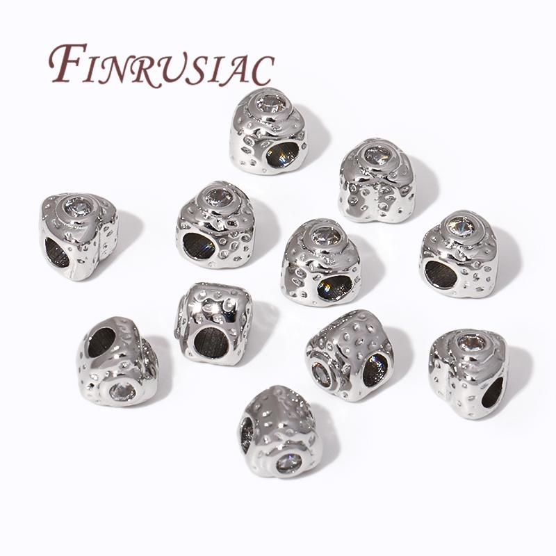 Heart Shape Beads For Bracelets 18K Gold Plated Separators For Beads,Spacers Beads,DIY Jewelry Making Supplies