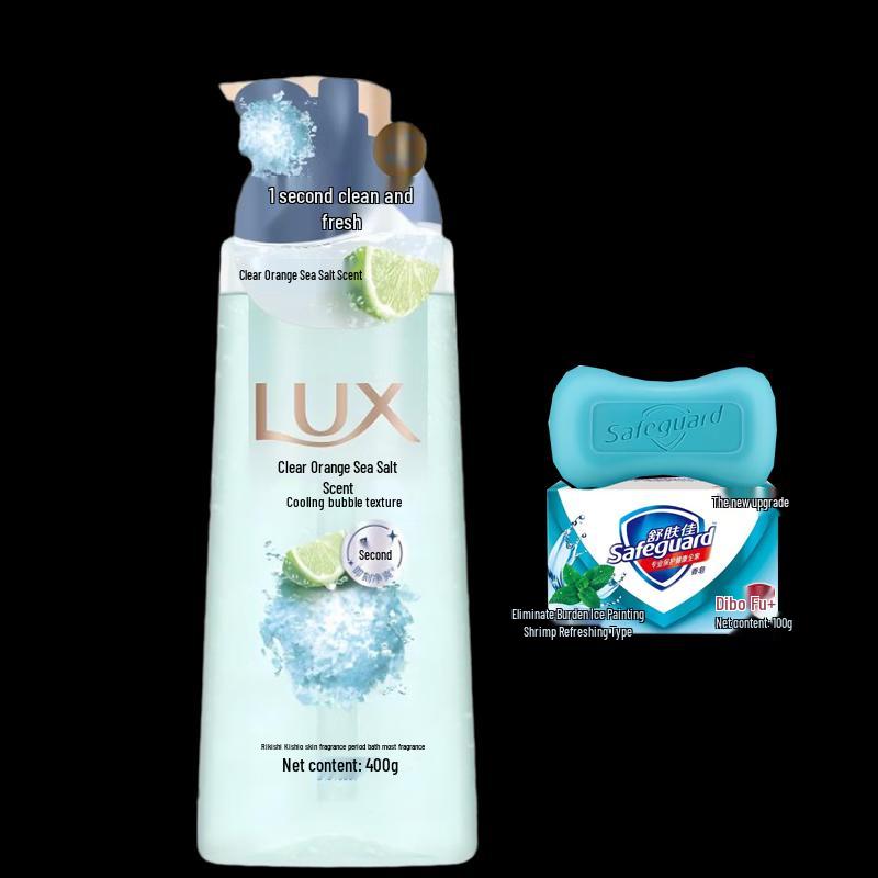 Lux Sea Salt Shower Gel & Peppermint Soap Set