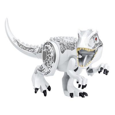 Großer indischer Minus-Dinosaurier-LEGO-LEGO-Block, weiß