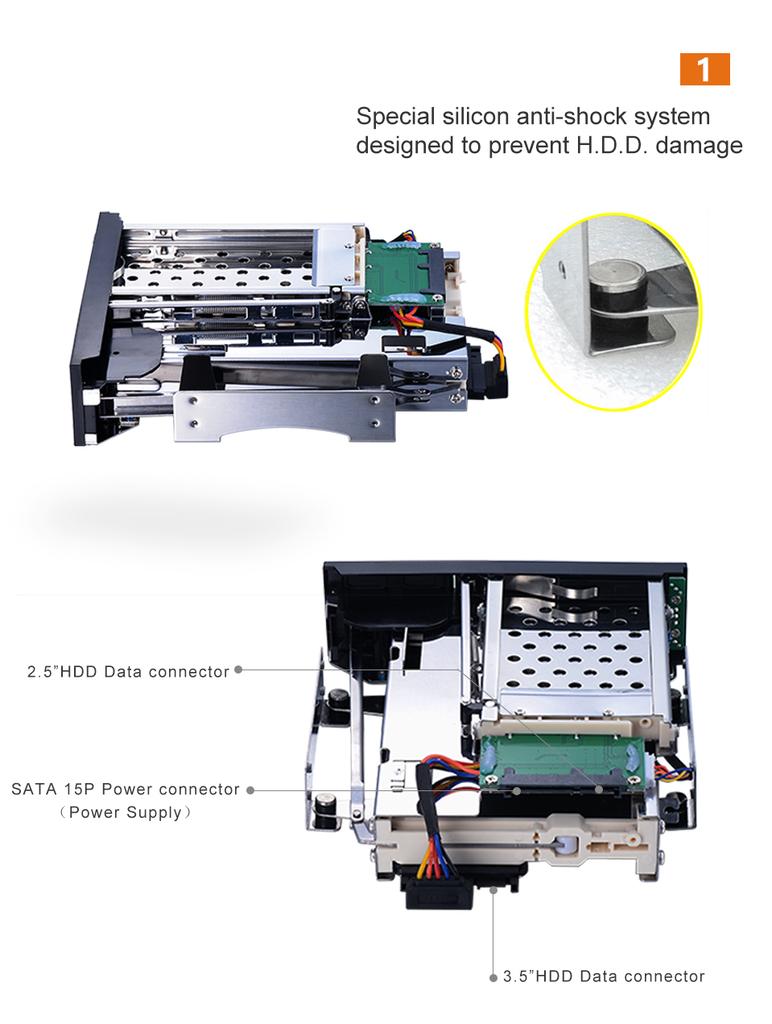 Unestech Convenient and Fast SATA External Hard Disk Enclosure for 2.5 3.5 5.25 Inch Computer Hard Drives HDD Case