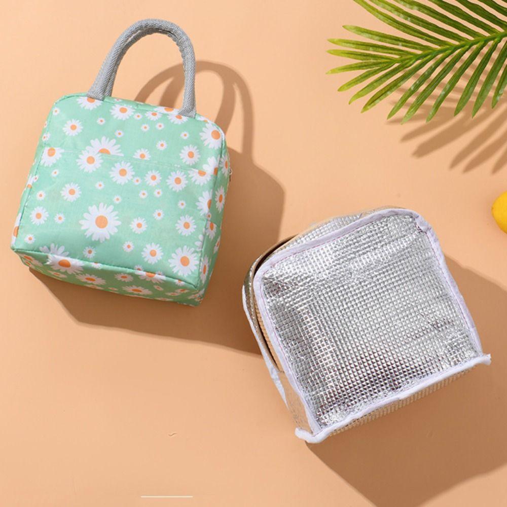 For Men For Student Dinner Container Daisy Lunch Bag Picnic Pouch Thermal Cooler Bag Large Capacity