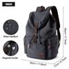 Moyyi Zaino Vintage in Tela da Uomo Grande Capacità Borsa Casual per Laptop 15,6 Pollici per Pendolari Viaggio Premium Resistente Zaino Unisex