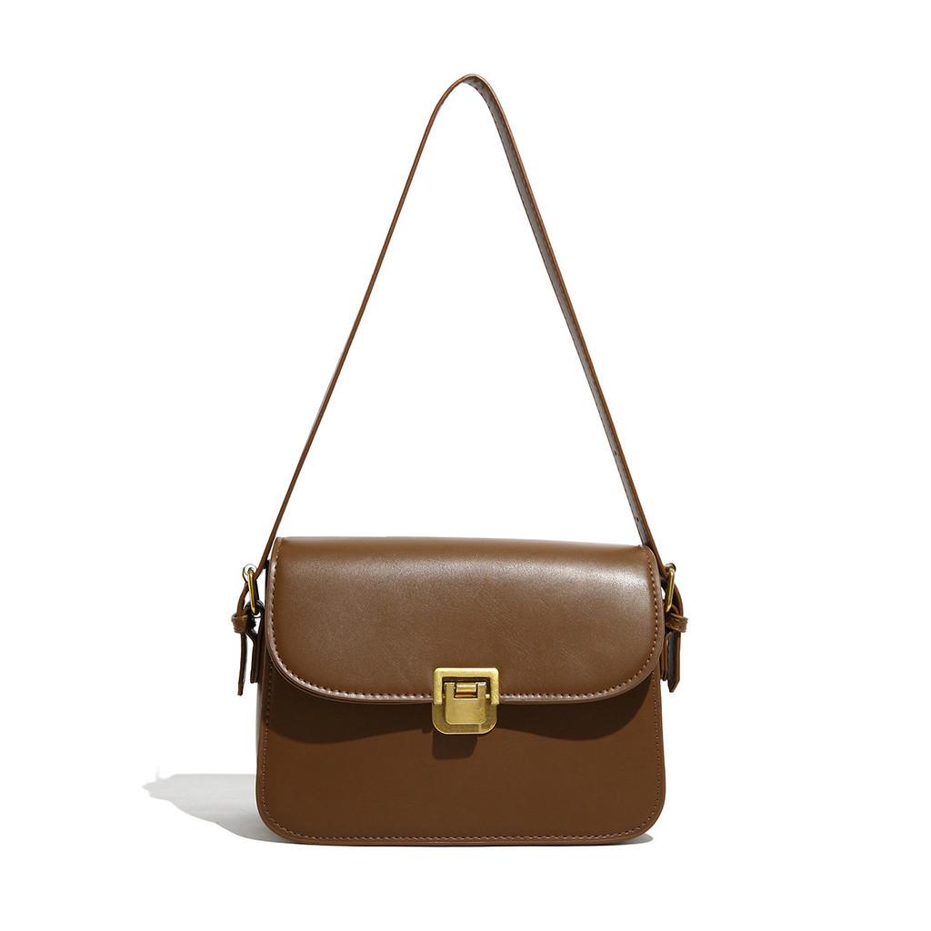 Chic Ladies  Bag 2023 New Arrival Stylish Minimalist Crossbody Bag Vintage Shoulder Bag кофейный